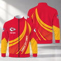[SPECIAL OFFER] NEW CUSTOMIZED NFL01 KCC KANSAS CITY CHIEFS STAND COLLAR JACKET