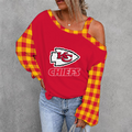 [SPECIAL OFFER] NEW CUSTOMIZED NFL01 KCC KANSAS CITY CHIEFS WOMEN'S OFF-SHOULDER LONG SLEEVE SHIRT