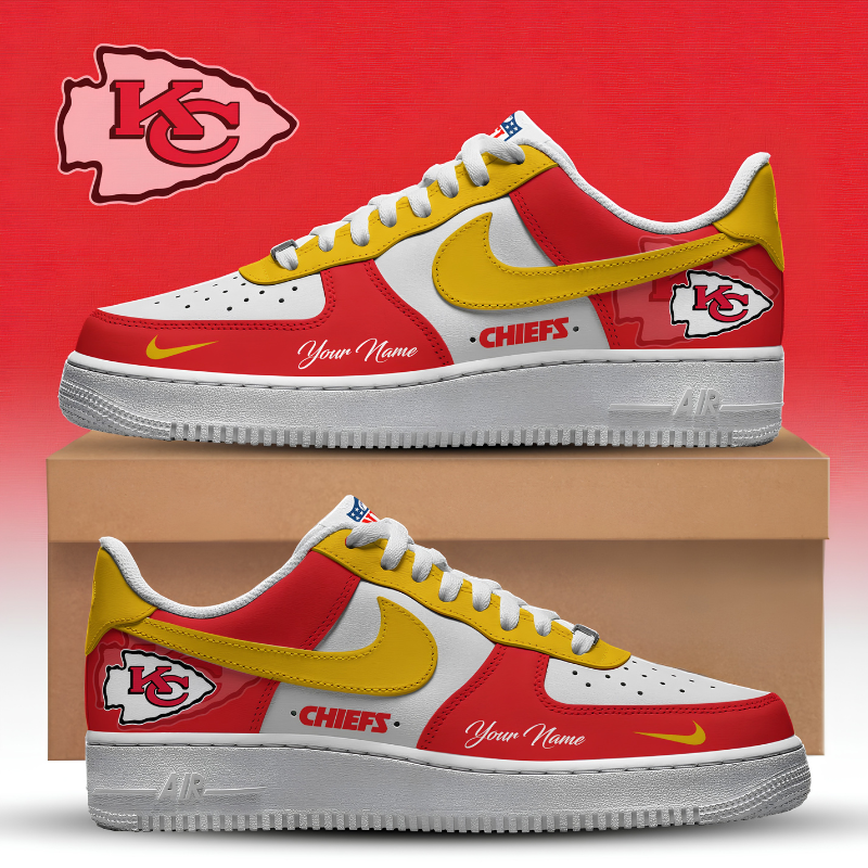 [SPECIAL OFFER] NEW CUSTOMIZED NFL01 KCC KANSAS CITY CHIEFS AF1 SNEAKERS