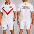 [SPECIAL OFFER] NEW CUSTOMIZED NFL01 KCC KANSAS CITY CHIEFS POLO SHIRT & SHORT PANTS