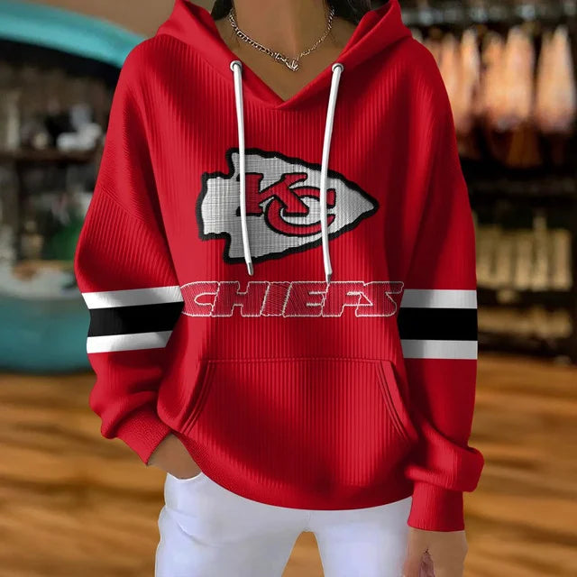 [SPECIAL OFFER] NEW CUSTOMIZED NFL01 KCC KANSAS CITY CHIEFS RIBBED HOODIE & SWEATSHIRT