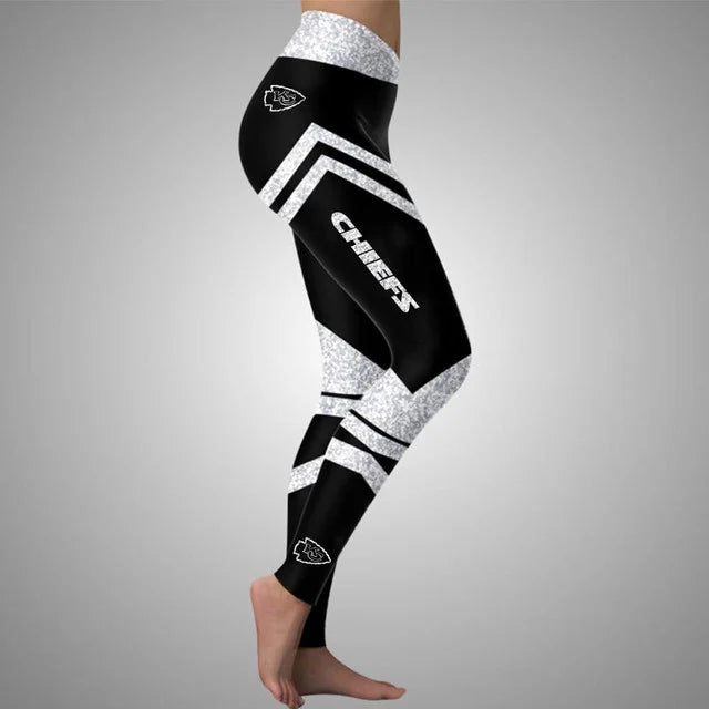 [SPECIAL OFFER] NEW CUSTOMIZED NFL01 KCC KANSAS CITY CHIEFS HOLLOW TANK TOP & LEGGINGS SET