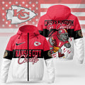 [SPECIAL OFFER] NEW CUSTOMIZED NFL01 KCC KANSAS CITY CHIEFS WINDBREAKER JACKET