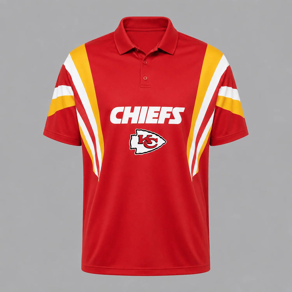 [SPECIAL OFFER] NEW CUSTOMIZED NFL01 KCC KANSAS CITY CHIEFS POLO SHIRT