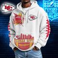 [SPECIAL OFFER] NEW CUSTOMIZED NFL01 KCC KANSAS CITY CHIEFS WAFFLE FULL ZIP HOODIE