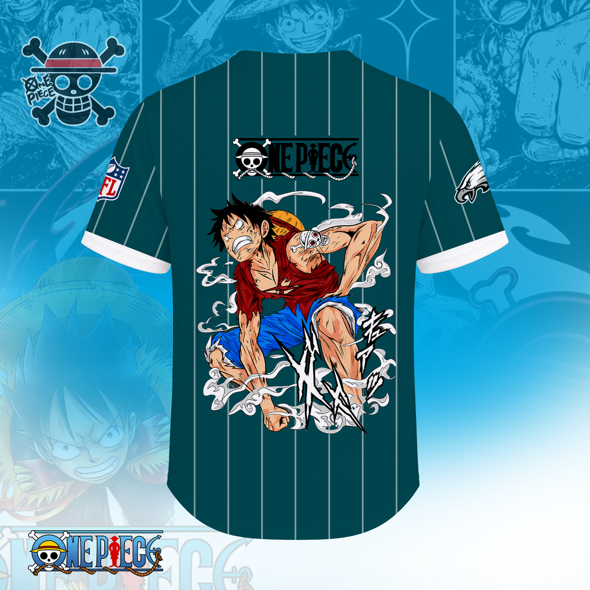 [SPECIAL OFFER] NEW CUSTOMIZED NFL02 PPE PHILADELPHIA EAGLES BASEBALL JERSEY