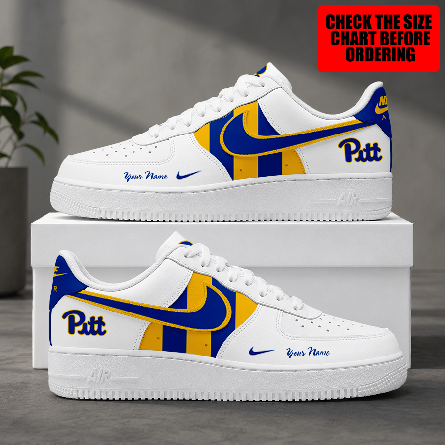 [FAN FAVORITE] NEW CUSTOMIZED NCAA FBS02 PIP PITTSBURGH PANTHERS AF1 SHOES