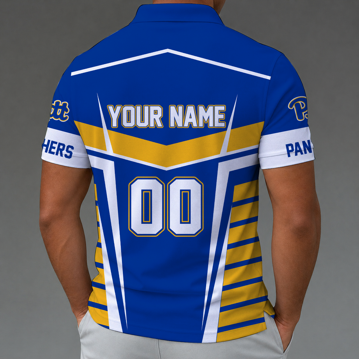 [FAN FAVORITE] NEW CUSTOMIZED NCAA FBS02 PIP PITTSBURGH PANTHERS POLO SHIRT