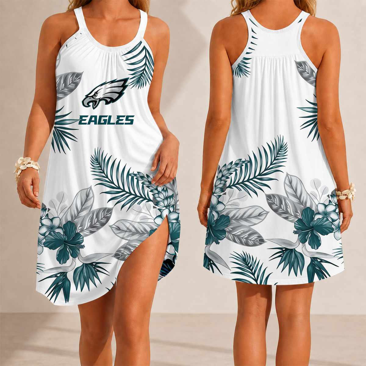 [SPECIAL OFFER] NEW CUSTOMIZED NFL02 PPE PHILADELPHIA EAGLES CAMISOLE DRESS