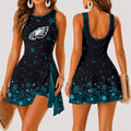 [SPECIAL OFFER] NEW CUSTOMIZED NFL02 PPE PHILADELPHIA EAGLES WOMEN'S SUMMER SKORT DRESS