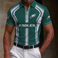 [SPECIAL OFFER] NEW CUSTOMIZED NFL02 PPE PHILADELPHIA EAGLES ZIP POLO SHIRT