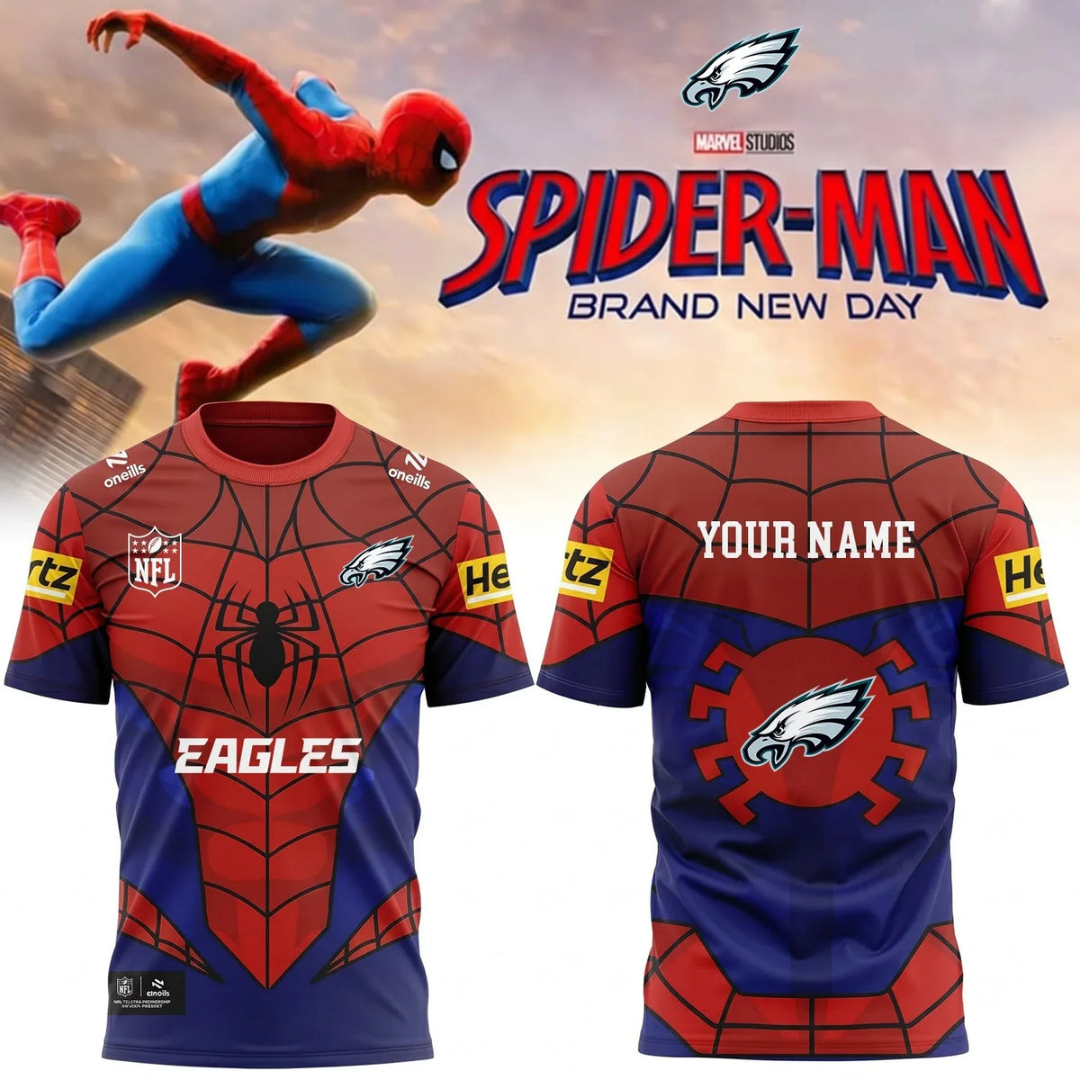 [SPECIAL OFFER] NEW CUSTOMIZED NFL02 PPE PHILADELPHIA EAGLES x SPIDER T-SHIRT, HOODIE & ZIP HOODIE
