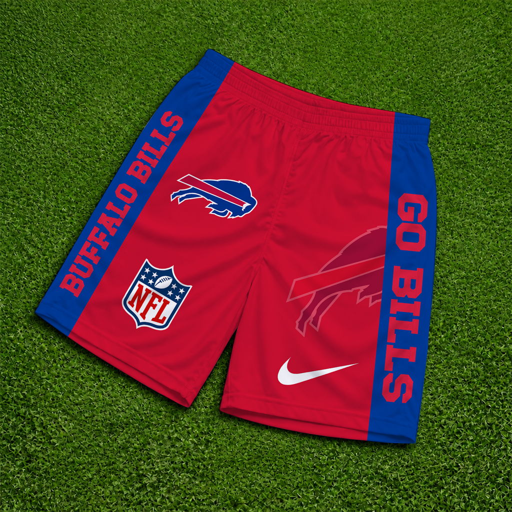 [SPECIAL OFFER] NEW CUSTOMIZED NFL03 BFB BUFFALO BILLS SHORT PANTS