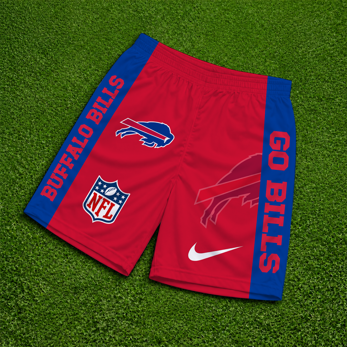 [SPECIAL OFFER] NEW CUSTOMIZED NFL03 BFB BUFFALO BILLS SHORT PANTS