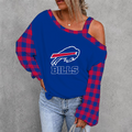 [SPECIAL OFFER] NEW CUSTOMIZED NFL03 BFB BUFFALO BILLS WOMEN'S OFF-SHOULDER LONG SLEEVE SHIRT