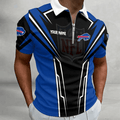 [SPECIAL OFFER] NEW CUSTOMIZED NFL03 BFB BUFFALO BILLS ZIP POLO SHIRT