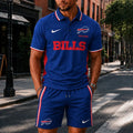 [SPECIAL OFFER] NEW CUSTOMIZED NFL03 BFB BUFFALO BILLS POLO SHIRT & SHORT PANTS