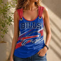 [SPECIAL OFFER] NEW CUSTOMIZED NFL03 BFB BUFFALO BILLS O-RING SHOULDER TANK TOP