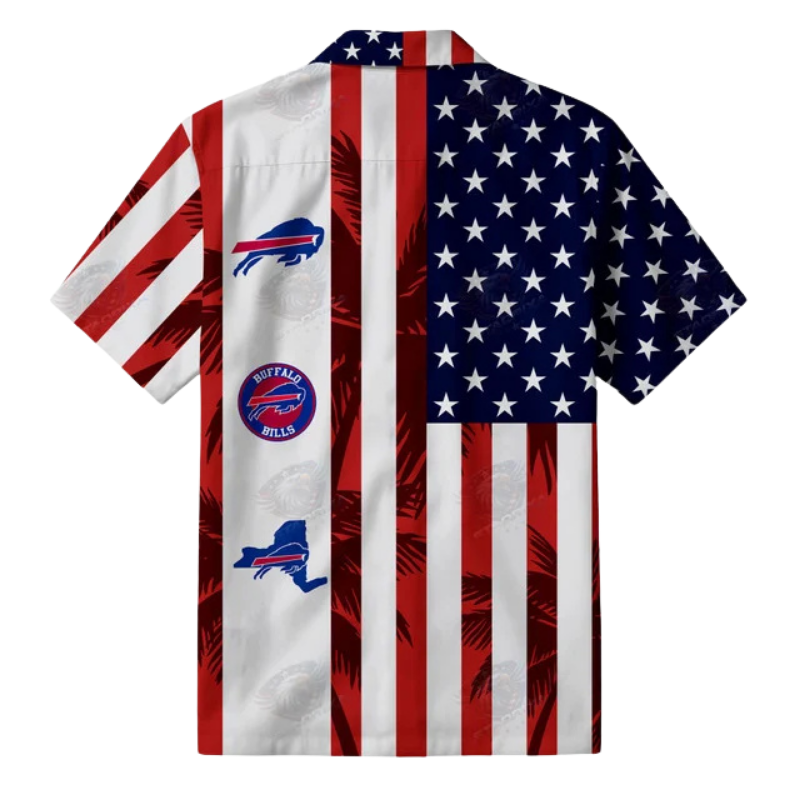 [SPECIAL OFFER] NEW CUSTOMIZED NFL03 BFB BUFFALO BILLS PATRIOTIC 250 USA HAWAIIAN SHIRT