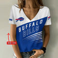 [SPECIAL OFFER] NEW CUSTOMIZED NFL03 BFB BUFFALO BILLS V-NECK FEMALE SHIRT