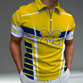 [FAN FAVORITE] NEW CUSTOMIZED NCAA FBS03 MIW MICHIGAN WOLVERINES POLO SHIRT