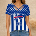 [SPECIAL OFFER] NEW CUSTOMIZED NFL03 BFB BUFFALO BILLS V-NECK SHIRT