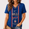 [SPECIAL OFFER] NEW CUSTOMIZED NFL03 BFB BUFFALO BILLS V-NECK FEMALE SHIRT