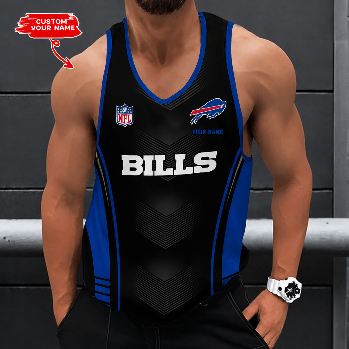 [SPECIAL OFFER] NEW CUSTOMIZED NFL03 BFB BUFFALO BILLS UNISEX TANK TOP