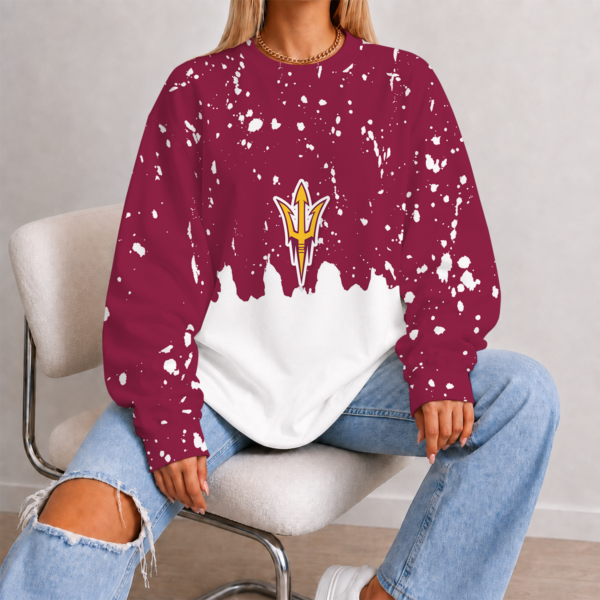 [FAN FAVORITE] NEW CUSTOMIZED NCAA FBS04 ASS ARIZONA STATE SUN DEVILS UNISEX SWEATSHIRT