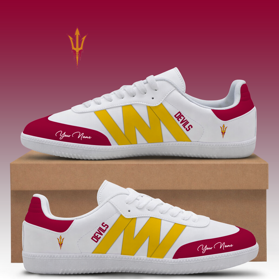[FAN FAVORITE] NEW CUSTOMIZED NCAA FBS04 ASS ARIZONA STATE SUN DEVILS CLASSIC SNEAKERS
