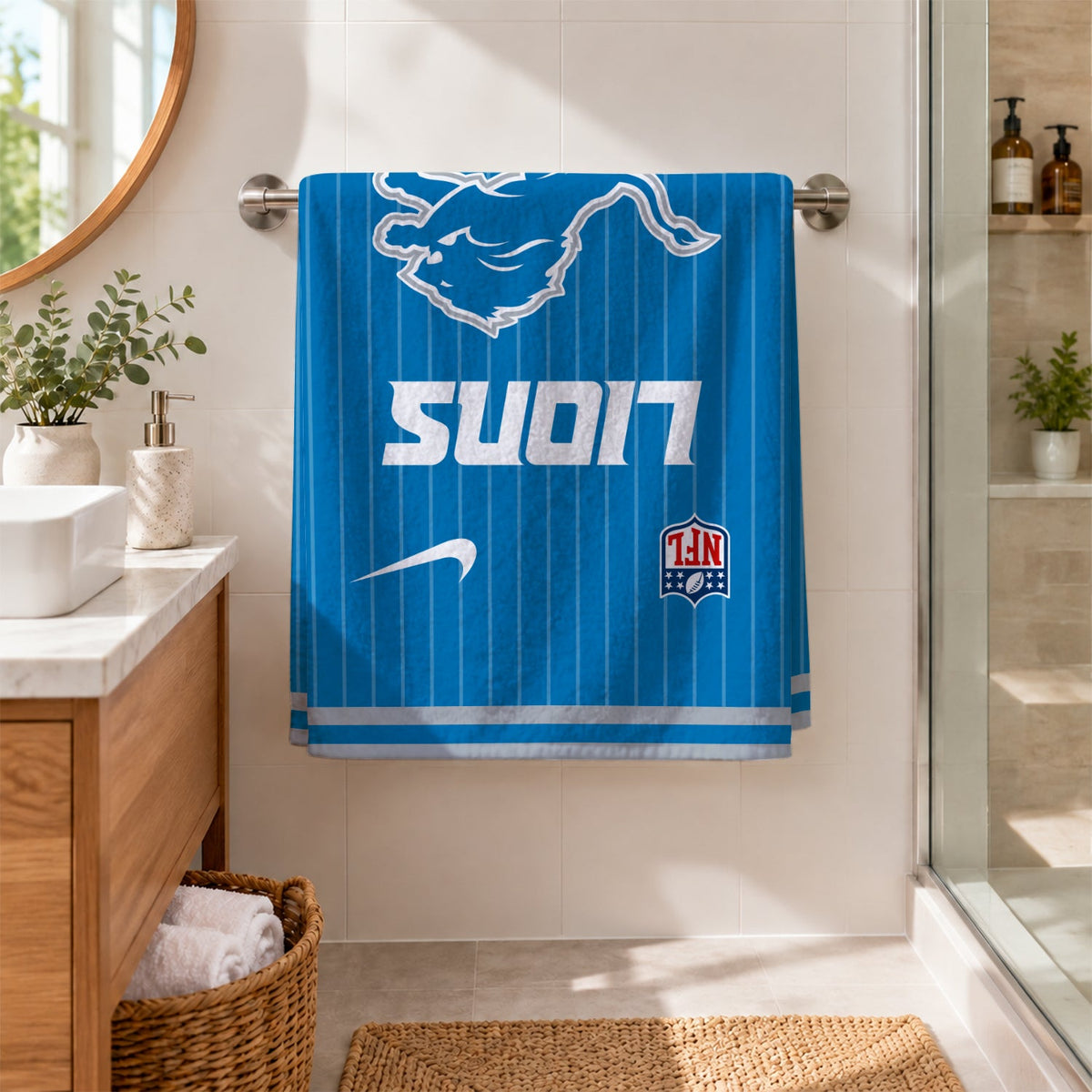 [SPECIAL OFFER] NEW CUSTOMIZED NFL04 DTL DETROIT LIONS BEACH TOWEL