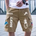 [SPECIAL OFFER] NEW CUSTOMIZED NFL04 DTL DETROIT LIONS CARGO SHORTS