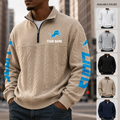 [SPECIAL OFFER] NEW CUSTOMIZED NFL04 DTL DETROIT LIONS MULTICOLOR QUARTER-ZIP SWEATSHIRT