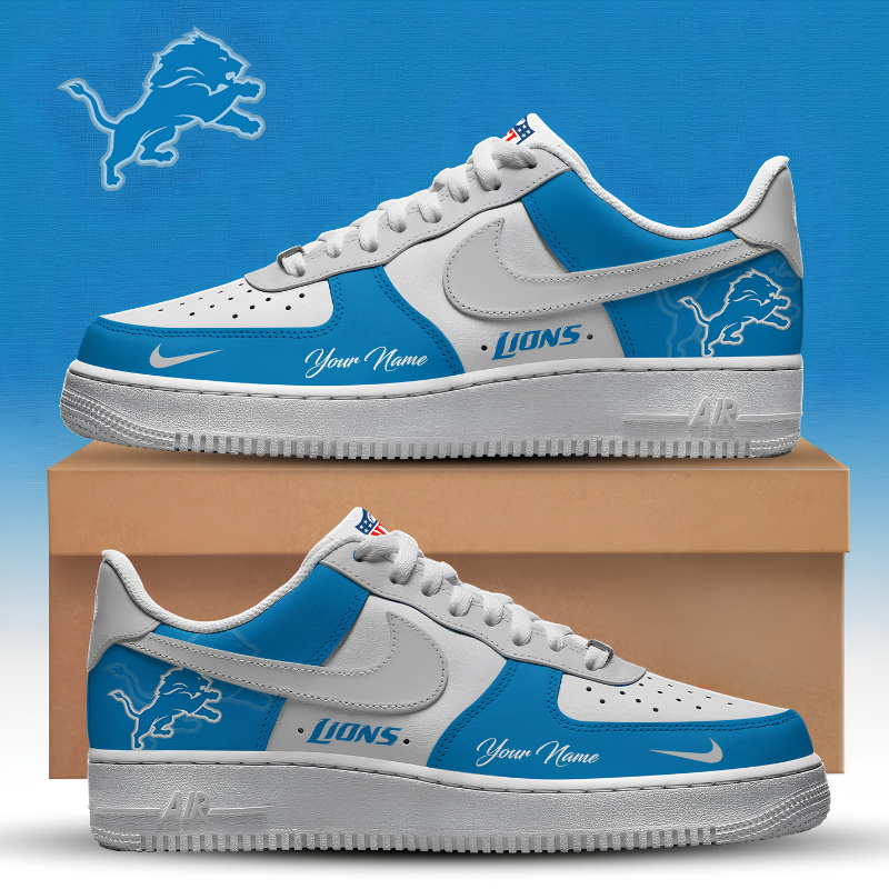 [SPECIAL OFFER] NEW CUSTOMIZED NFL04 DTL DETROIT LIONS AF1 SNEAKERS