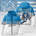 [SPECIAL OFFER] NEW CUSTOMIZED NFL04 DTL DETROIT LIONS WINDBREAKER JACKET