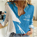 [SPECIAL OFFER] NEW CUSTOMIZED NFL04 DTL DETROIT LIONS WOMEN CASUAL SHIRT