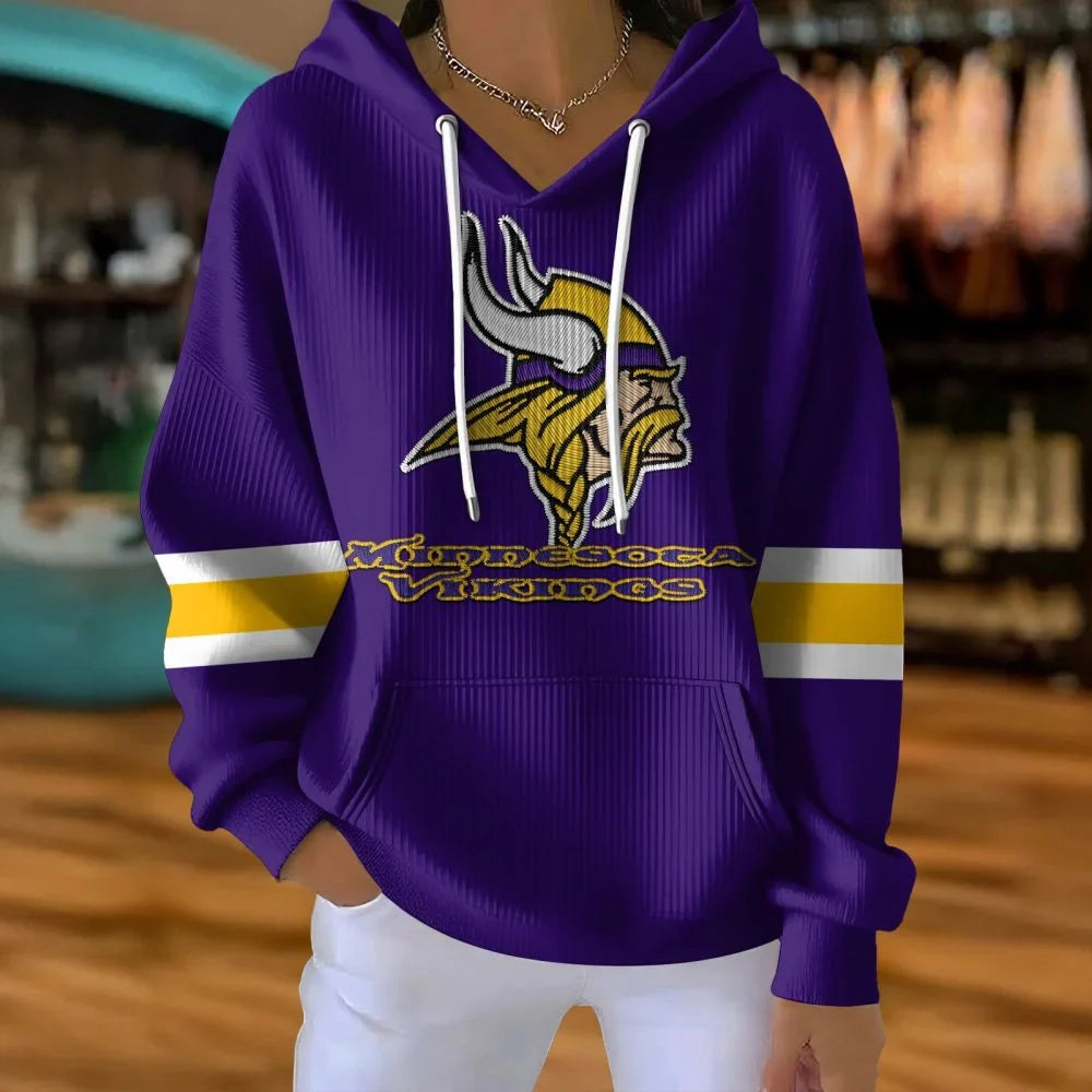 [SPECIAL OFFER] NEW CUSTOMIZED NFL05 MVK MINNESOTA VIKINGS RIBBED HOODIE & SWEATSHIRT