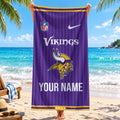 [SPECIAL OFFER] NEW CUSTOMIZED NFL05 MVK MINNESOTA VIKINGS BEACH TOWEL