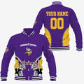 [SPECIAL OFFER] NEW CUSTOMIZED NFL05 MVK MINNESOTA VIKINGS SATIN VARSITY & BASEBALL JACKET