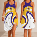 [SPECIAL OFFER] NEW CUSTOMIZED NFL05 MVK MINNESOTA VIKINGS CAMISOLE DRESS