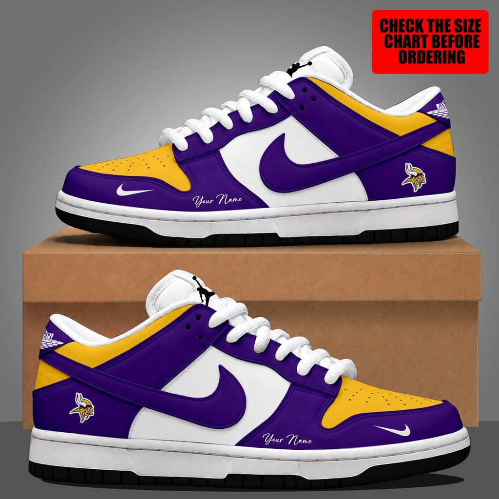 [SPECIAL OFFER] NEW CUSTOMIZED NFL05 MVK MINNESOTA VIKINGS DUNK LOW SHOES