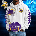 [SPECIAL OFFER] NEW CUSTOMIZED NFL05 MVK MINNESOTA VIKINGS WAFFLE FULL ZIP HOODIE