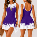 [SPECIAL OFFER] NEW CUSTOMIZED NFL05 MVK MINNESOTA VIKINGS WOMEN'S SUMMER SKORT DRESS