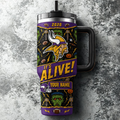[SPECIAL OFFER] NEW CUSTOMIZED NFL05 MVK MINNESOTA VIKINGS HALLOWEEN  40OZ TUMBLER
