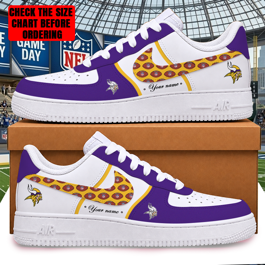 [SPECIAL OFFER] NEW CUSTOMIZED NFL05 MVK MINNESOTA VIKINGS AF1 SHOES