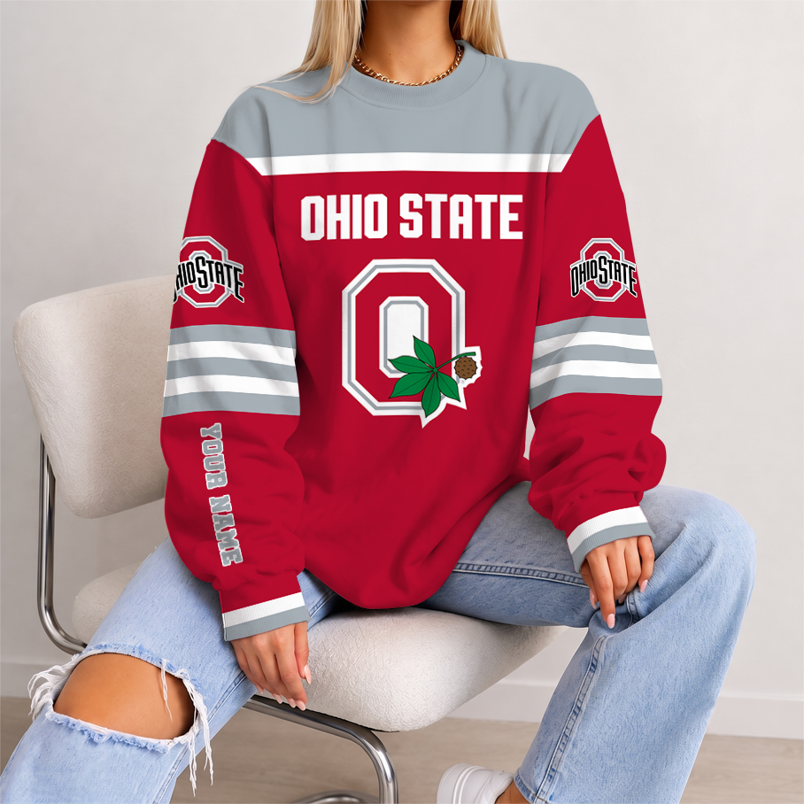 [FAN FAVORITE] NEW CUSTOMIZED NCAA FBS05 OSB OHIO STATE BUCKEYES UNISEX SWEATSHIRT