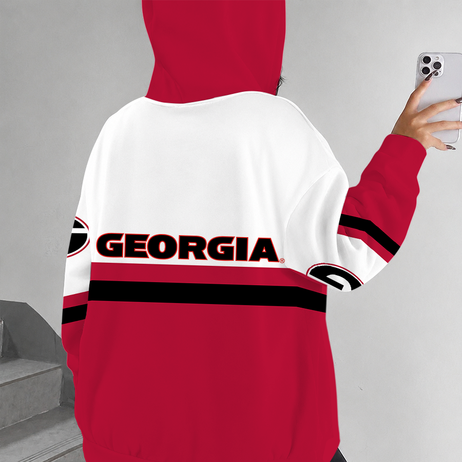 [FAN FAVORITE] NEW CUSTOMIZED NCAA FBS06 GEB GEORGIA BULLDOGS ZIP HOODIE