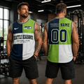 [SPECIAL OFFER] NEW CUSTOMIZED NFL06 SSH SEATTLE SEAHAWKS MEN'S GYM SHIRT