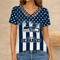 [SPECIAL OFFER] NEW CUSTOMIZED NFL06 SSH SEATTLE SEAHAWKS V-NECK SHIRT