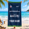 [SPECIAL OFFER] NEW CUSTOMIZED NFL06 SSH SEATTLE SEAHAWKS BEACH TOWEL